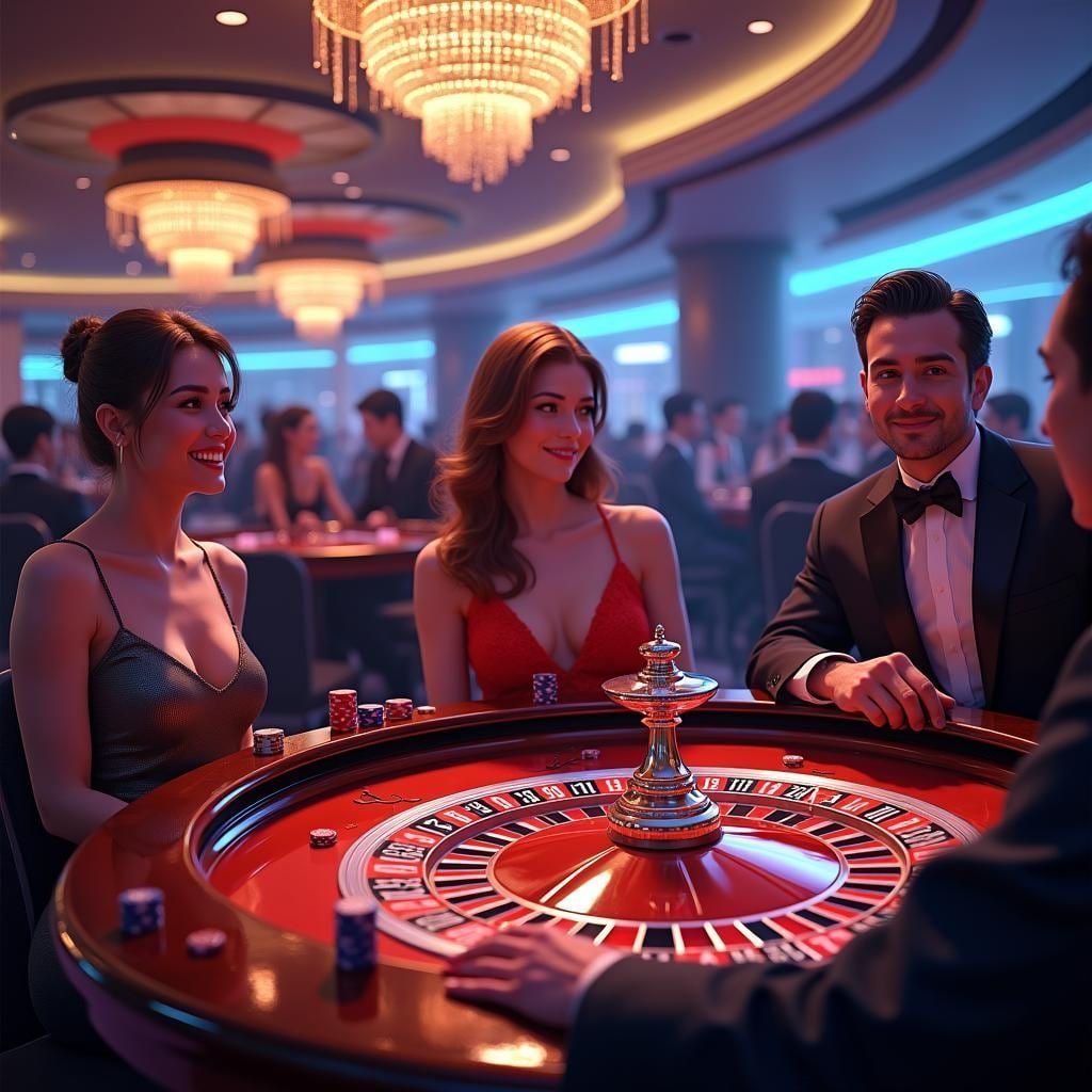Tampilan visual Galactic Gems dengan tema luar angkasa dan simbol gem berwarna cerah
