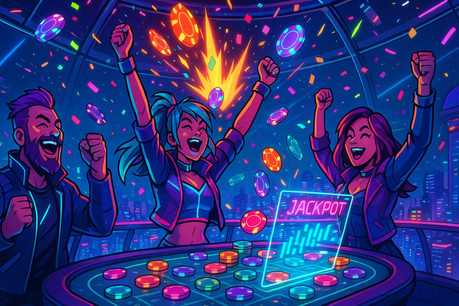 Pengganda dinamis dan simbol wild di Galactic Gems